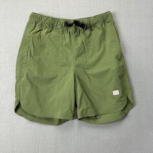 Topo Designs River Shorts Belted Stretch Hiking Lightweight Medium Mens Green